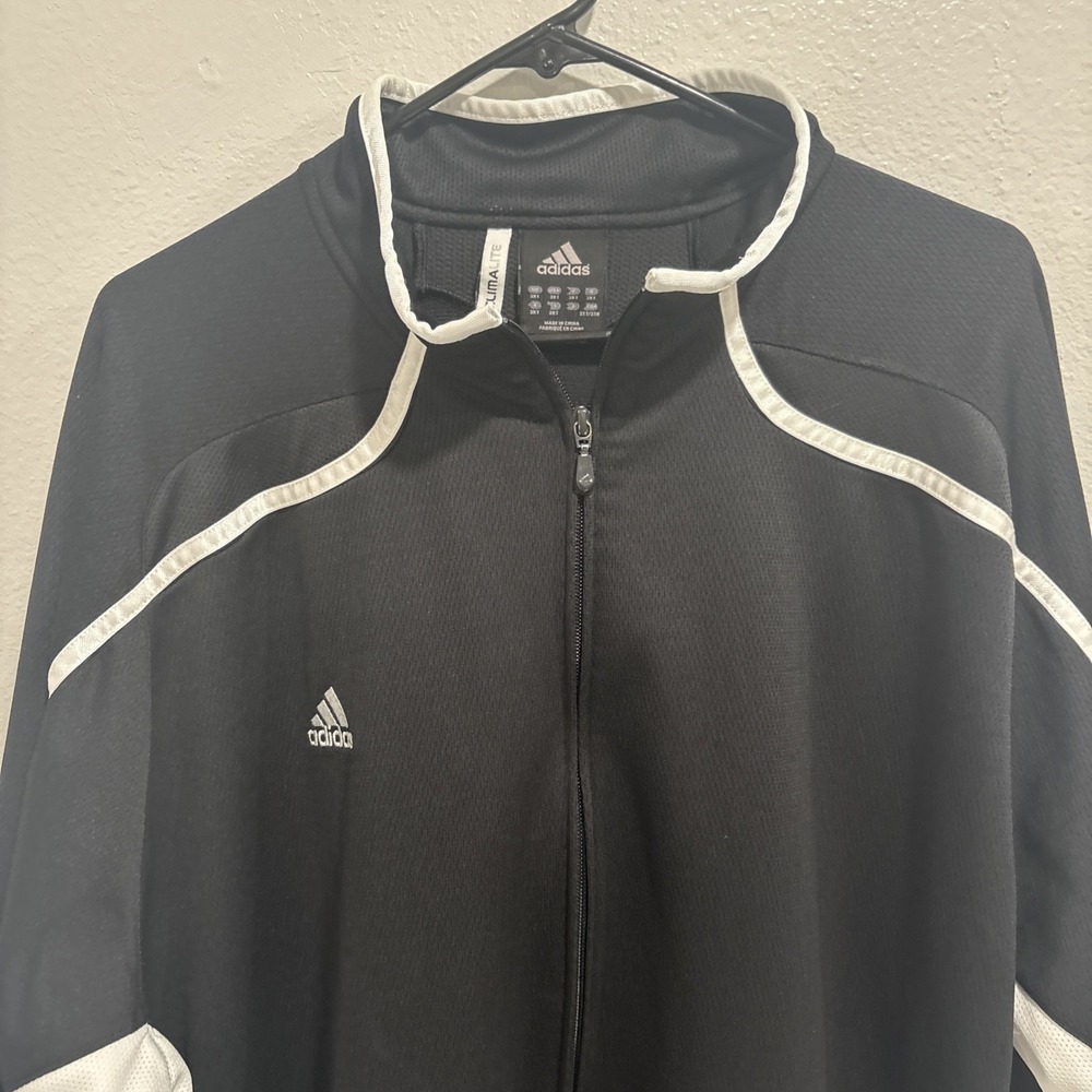 AdidasBlack/White Climalite full Zip Track Jacket Sz 3xl